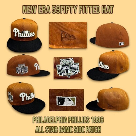 New Era PHILADELPHIA PHILLIES 59FIFTY Fitted Hat 1996 All Star Game Patch 7 1/8